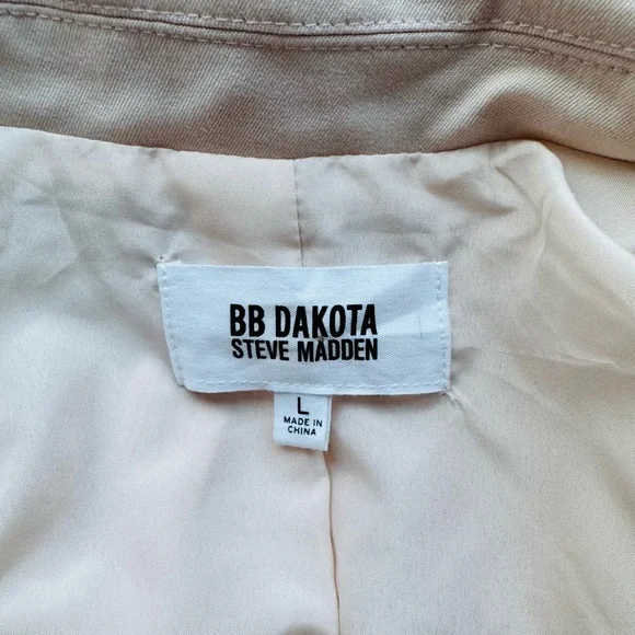 BB DAKOTA STEVE MADDEN Ivory Jacket Coat L - Picture 3 of 7